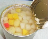 canned fruits cocktail