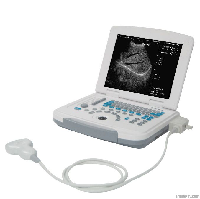 laptop ultrasound machine in medical