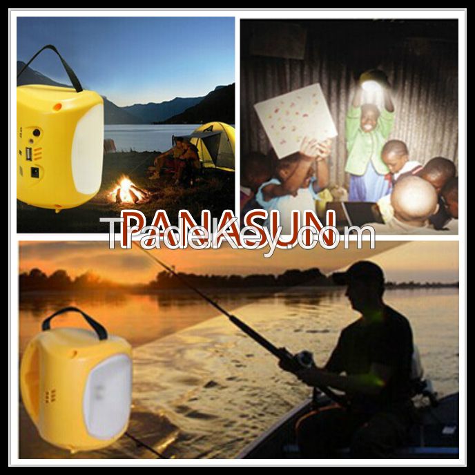 Solar portable ourtdoor lantern and used for camping LED light