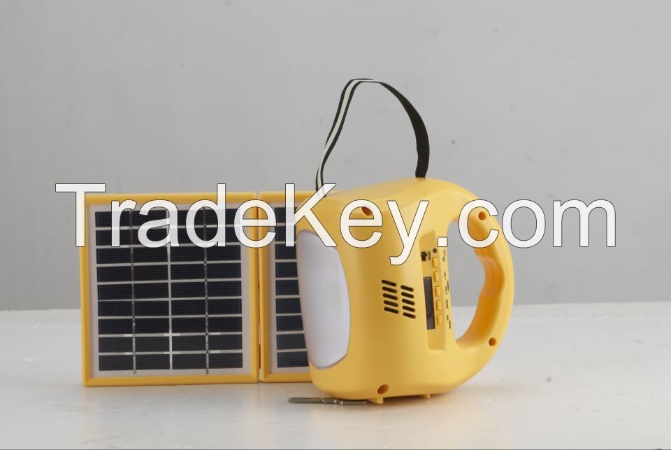 Solar portable ourtdoor lantern and used for camping LED light