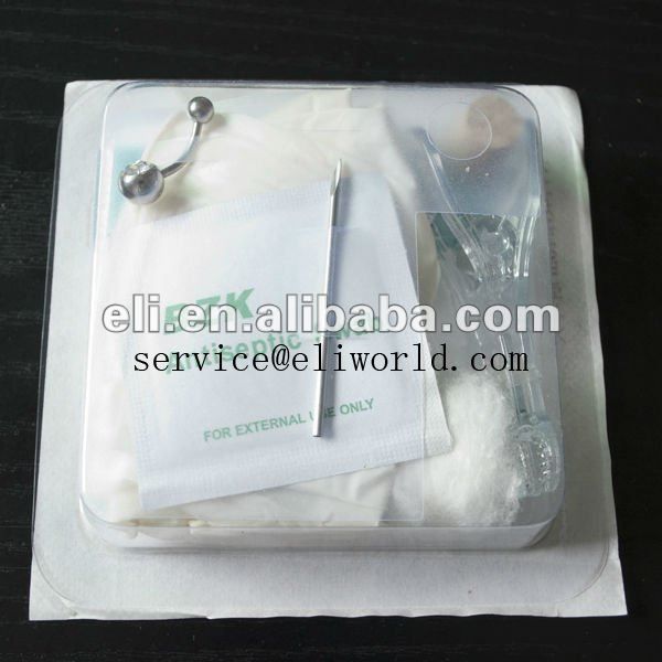 Disposable body piercing needles tools kit bag