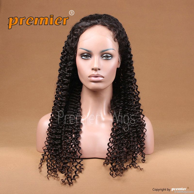 26" Full Lace Wigs Natural Color Brazilian Virgin Hair