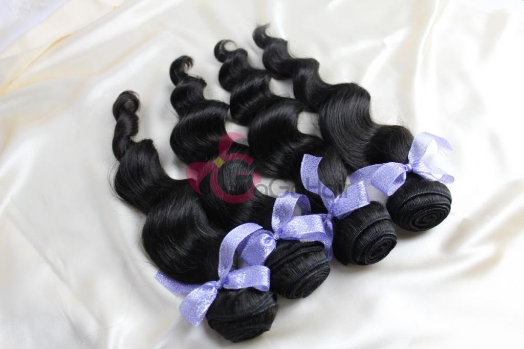 Can Be Dyed Curled Unprocessed Natural Color Hair Wefts Extensions 8"-28" Peruvian Virgin Hair Wavy 