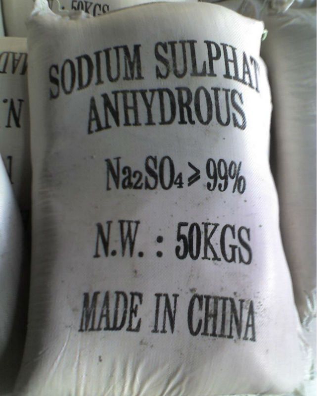 sodium sulphate anhydrous 99% min