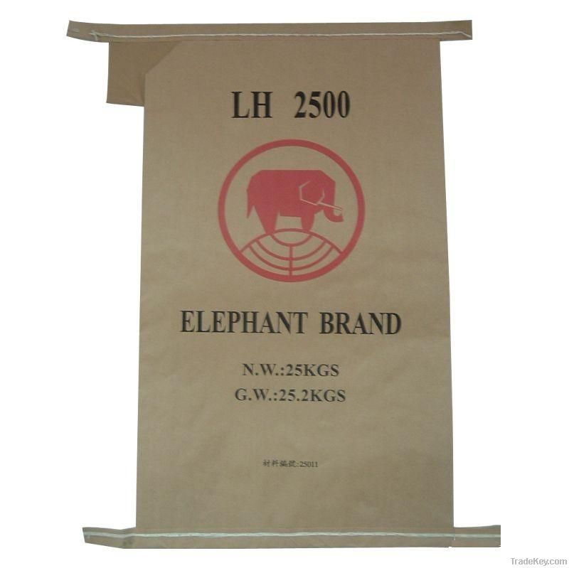 Strong And Large Kraft Paper Bags For Cement 25kg , Valve Bags