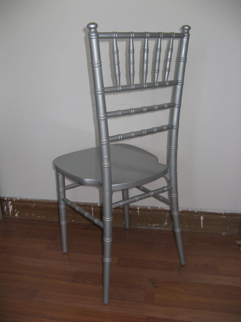 Silver wood wedding chivari chair