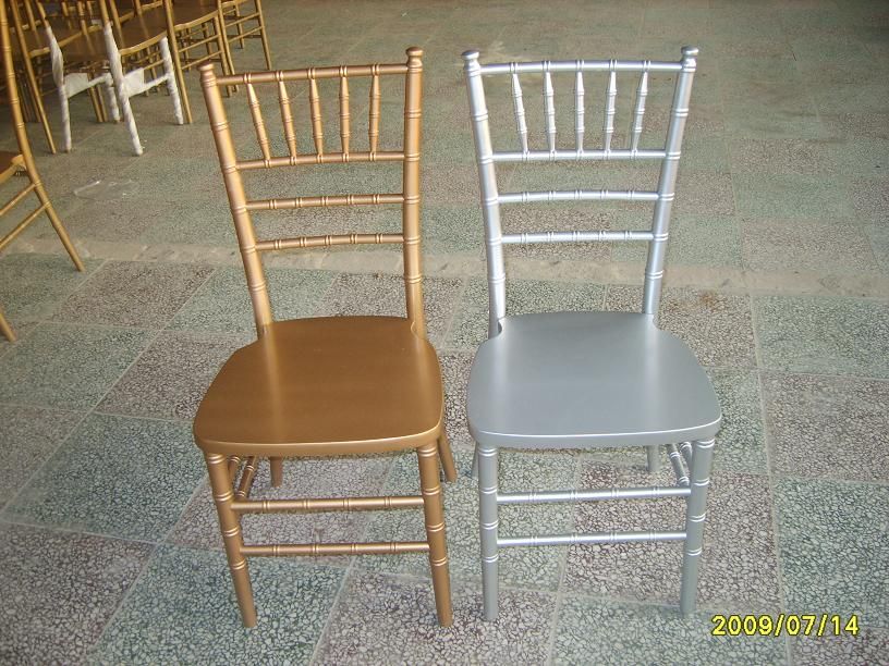 Golden wood wedding chivari chair