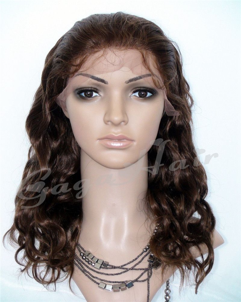  	Free Shipping 100% Brazilian Virgin Human Hair Natural Color Unprocessed 10''-24'' Body Wave Lace Front Wig Grade 5A Cheap Price 