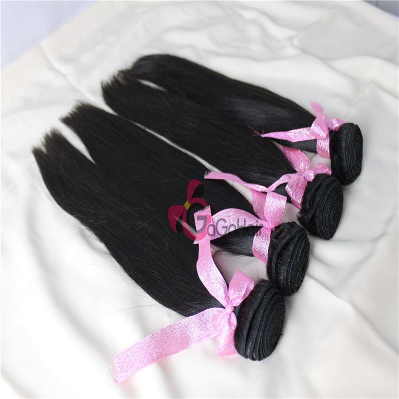 	 	Unprocessed Peruvian Straight Weaving Hair 100% Virgin Human Hair Extensions100g/pc Natural Color Grade AAAAA Free Shipping 