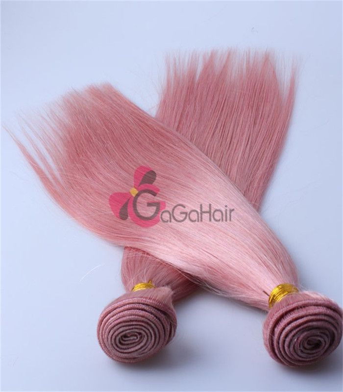 Queen hair products, brazilian virgin hair Silky Straight, 100% human Pink Color 10''-28'' Free shipping Grade AAAAAA Big Discount