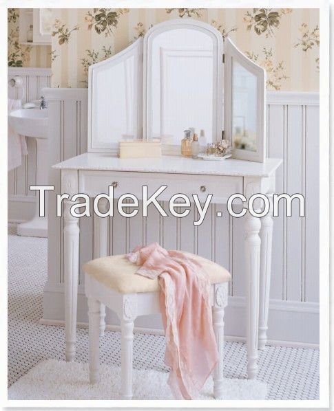 wooden dressing table makeup mirror