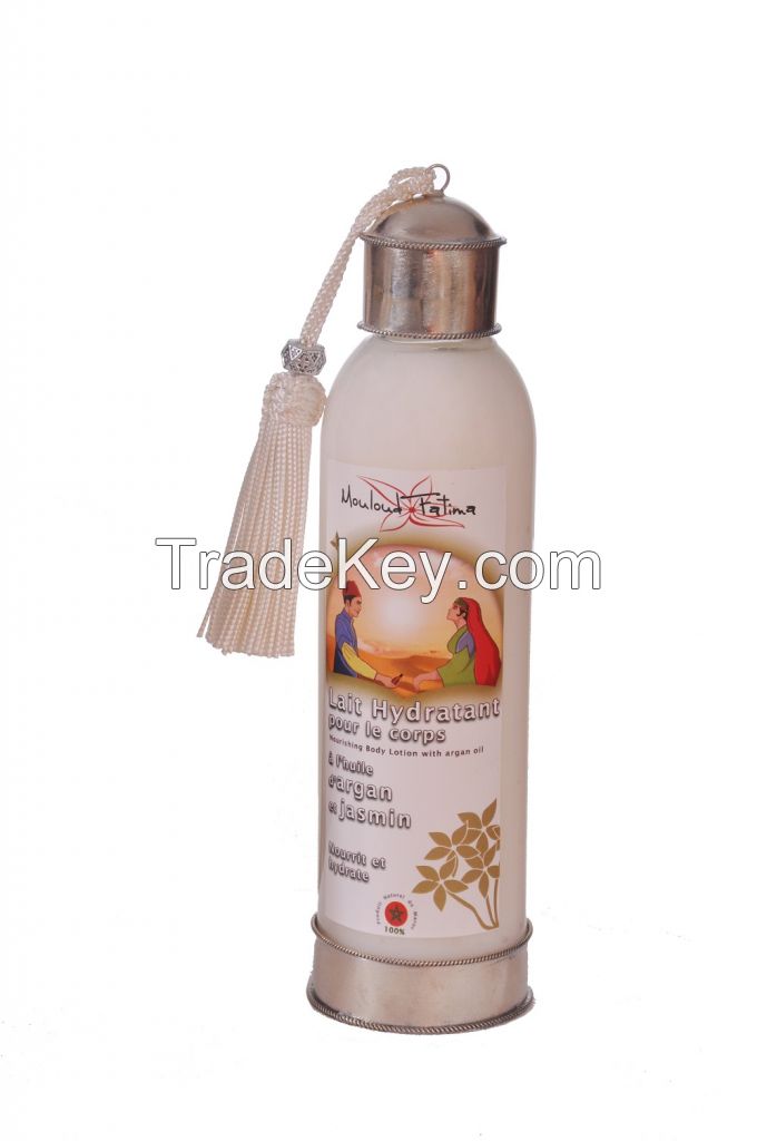 Natural body lotion enriched with argan oil