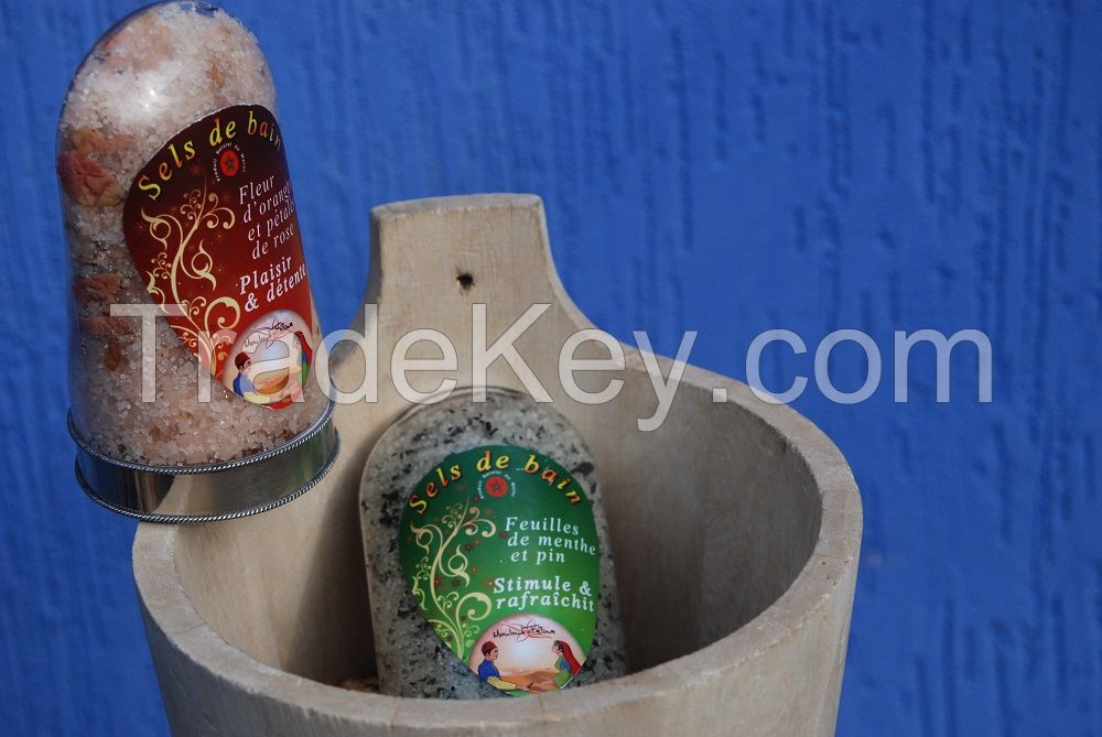 Natural Bath Salt enriched with argan oil