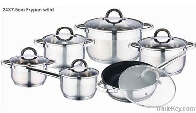 12 pcs stainless steel cookware set