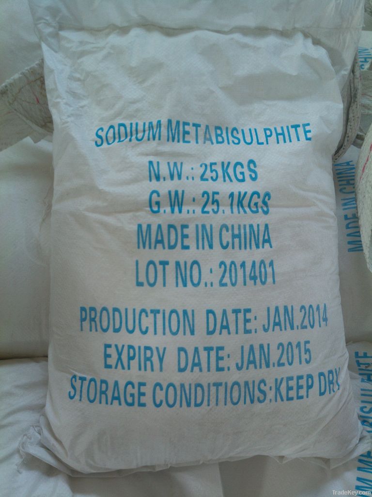Sodium metbisulfite 96.5% industrial grade