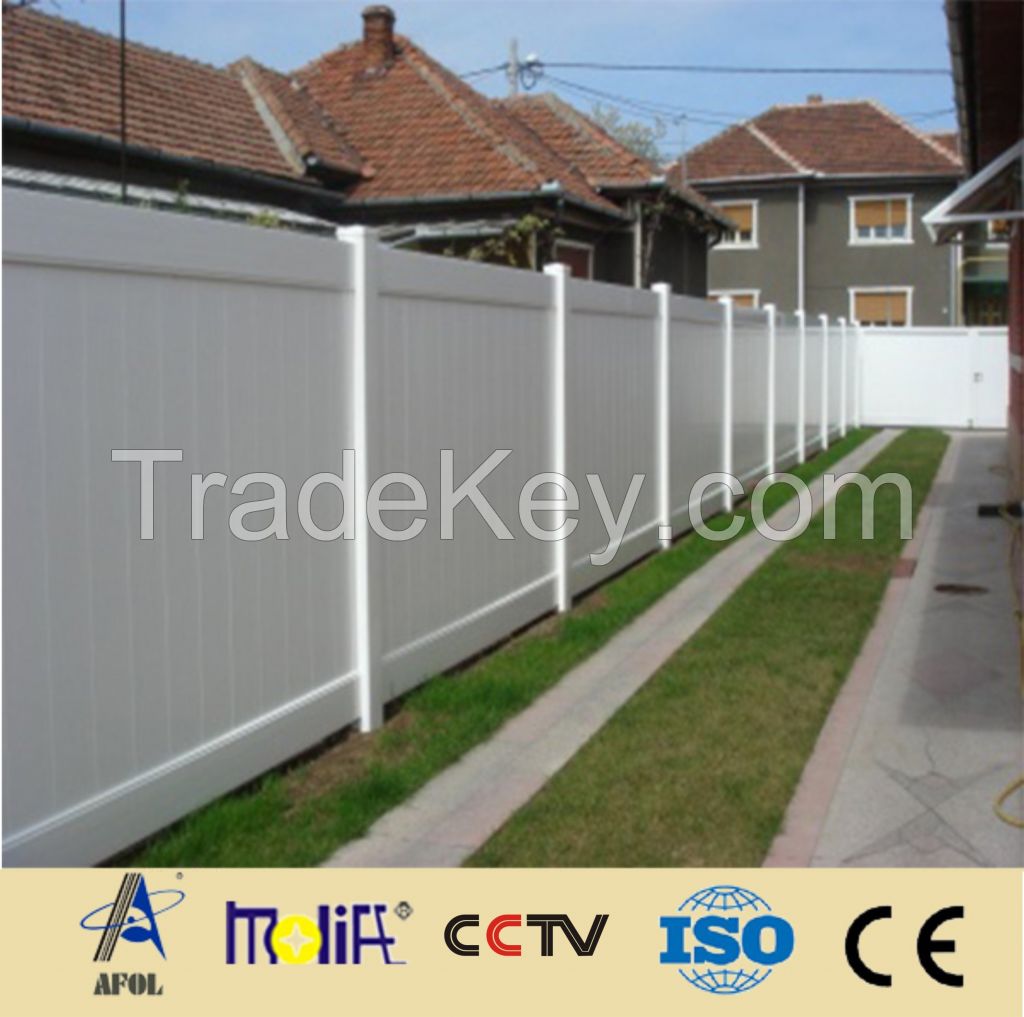 Zhejiang AFOL plastic security privacy fences pvc garden temporary fencing