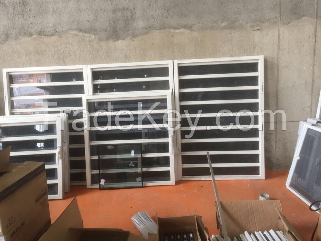 Aluminium shutter grille doors and windows designs