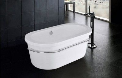 69&quot; Oval Freestanding Acrylic Bathroom Tub