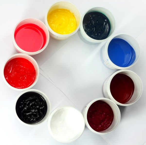 Silicone silk screen printing inks
