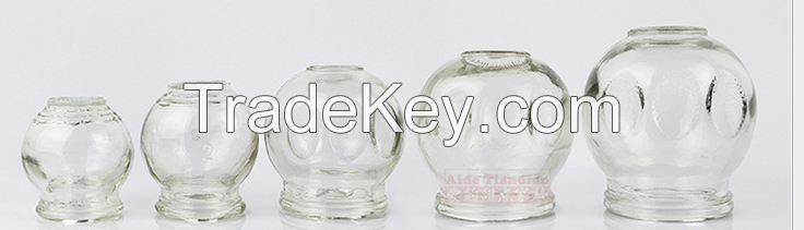 New Easy Grip Strong Glass Cupping Jars with Finger Grips Design