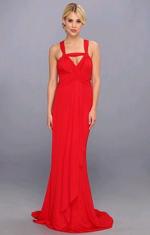 2014 YYH new style red evening party maxi dress
