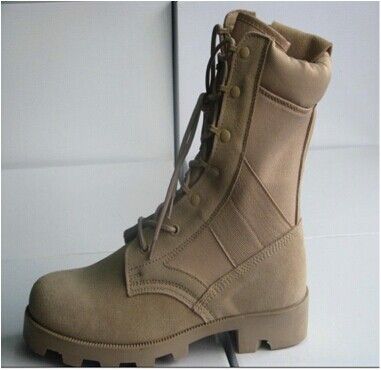 Suede Leather & Fabric army/Military boots No.0064