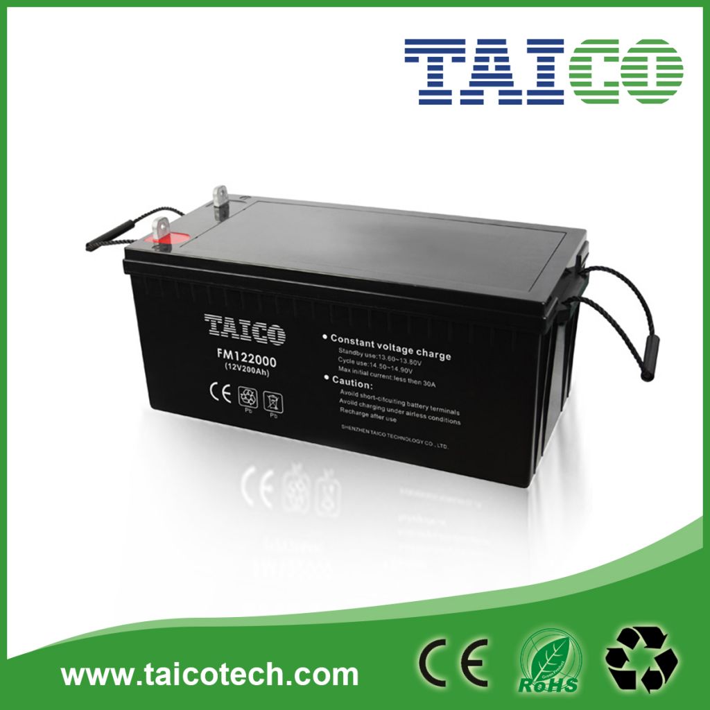 12v 200ah deep cycle sealed lead acid battery for solar system 