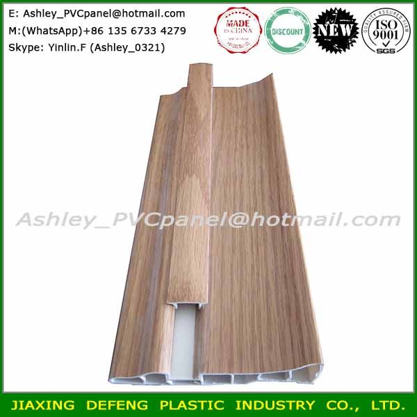 Wood Grain Laminated PVC Flooring Skirting Board