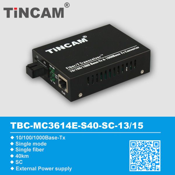 Fast Ethernet 1000m fiber optic simplex media converter 