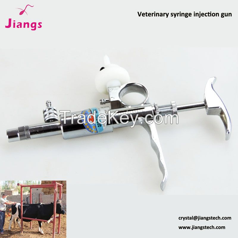 Syringe gun for veterinary injection