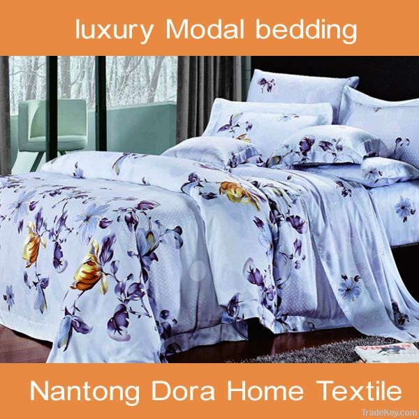 luxury printing satin duvet cover set