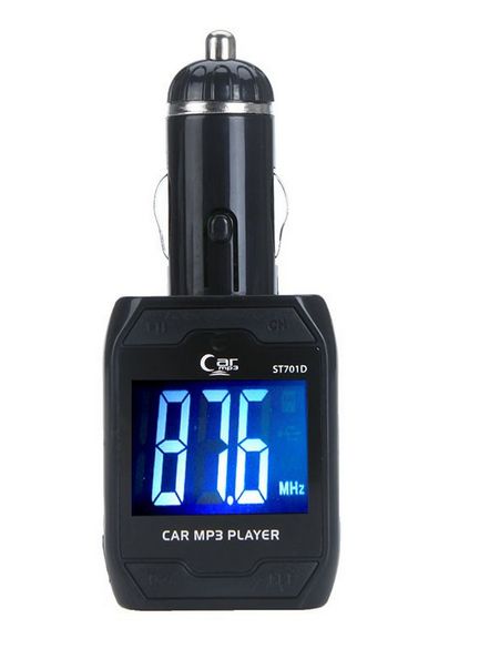 1.4'' LCD Rotatable Car MP3 Player Wireless FM Transmitter USB Disk SD MMC TF with Remote Control Black wholesale