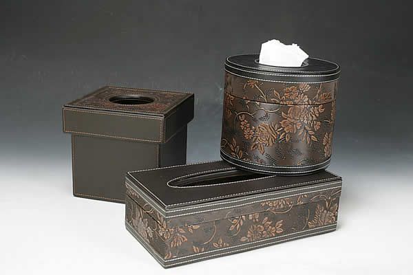 Wholesale wooden PU tissue box