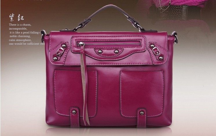New handbag leather handbag leather motorcycle bag casual fashion bags