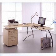 Computer desk with powder coating