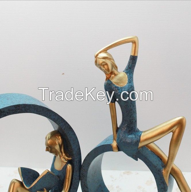 Custom resin ballet dancing interior decoration