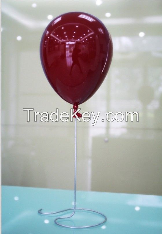 Plastic reusable hard balloon for display props