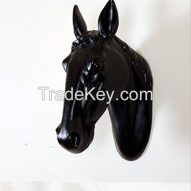 Polyresin 3D horse head wall decoration