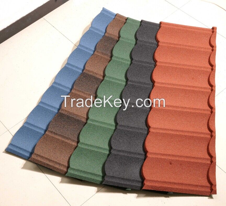 color stone coated metal roof tile