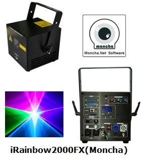 RGB 2W Moncha mainboard full color animation laser show stage DJ lighting