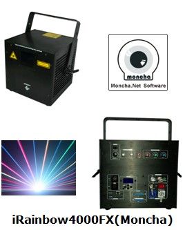 RGB 4W Moncha mainboard full color animation laser show stage DJ lighting
