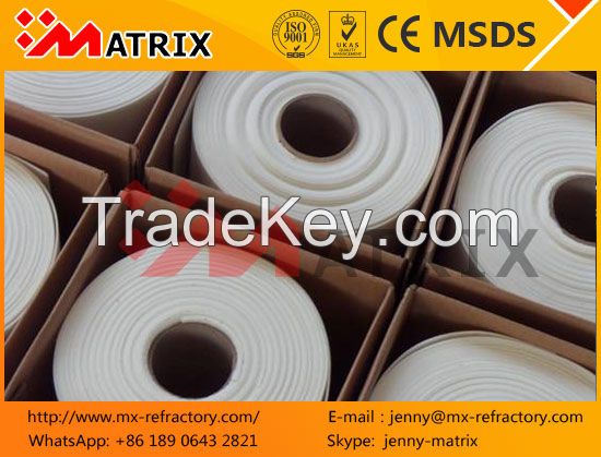 1260c Fiber Paper Ceramic Fiber Alumina Silicate Refractory Material 0.5-8mm