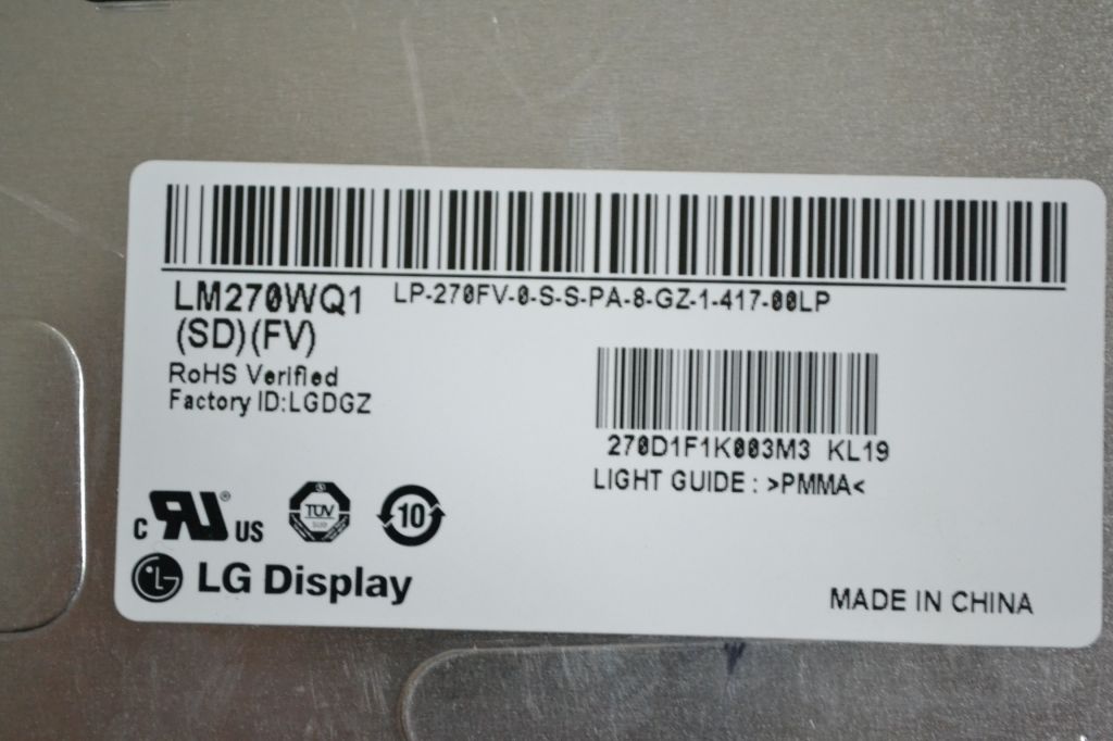 27inch QHD H-IPS LCD Panel, LM270WQ1-SDFV