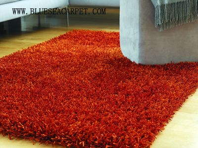 handmade plain shaggy carpet made in china