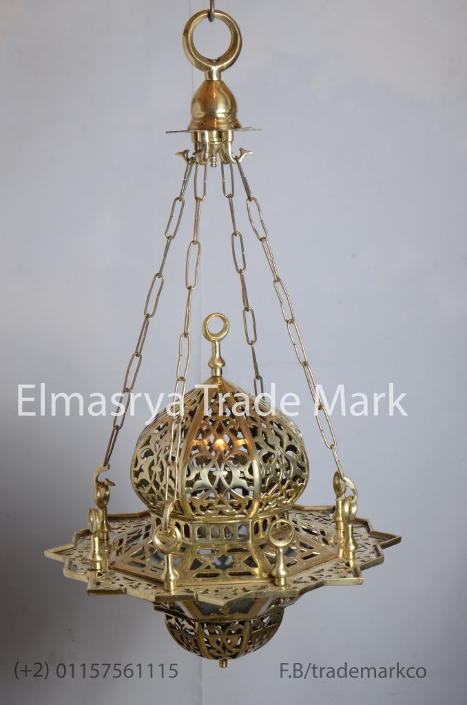 Arabic Gold Brass Hanging Lamp Lantern/Chandelier Lighting # CH-100