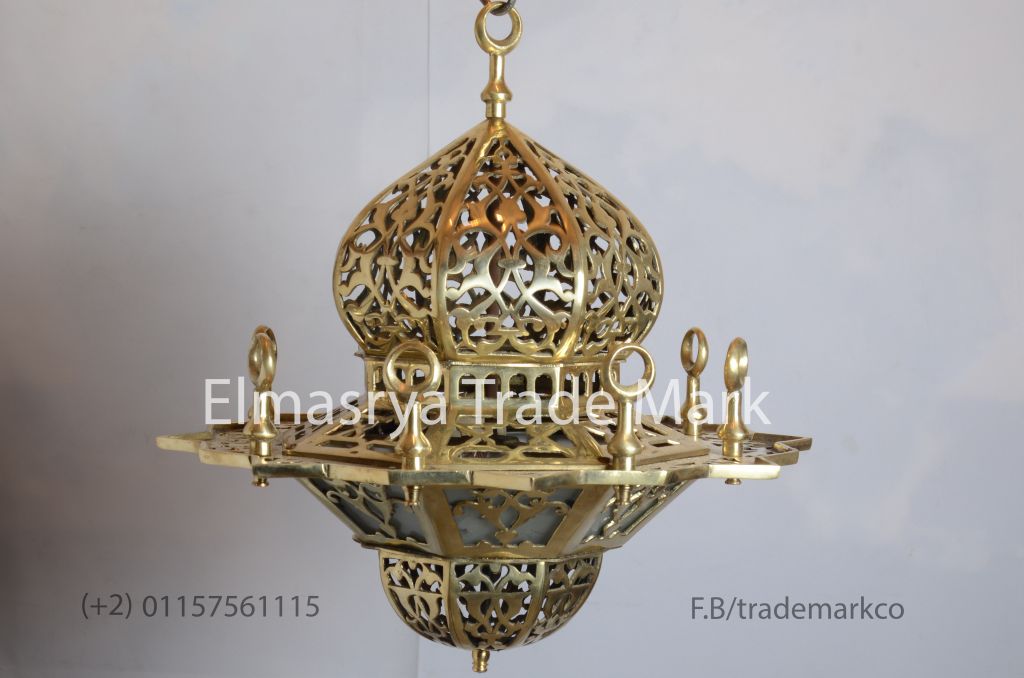 Arabic Gold Brass Hanging Lamp Lantern/Chandelier Lighting # CH-100