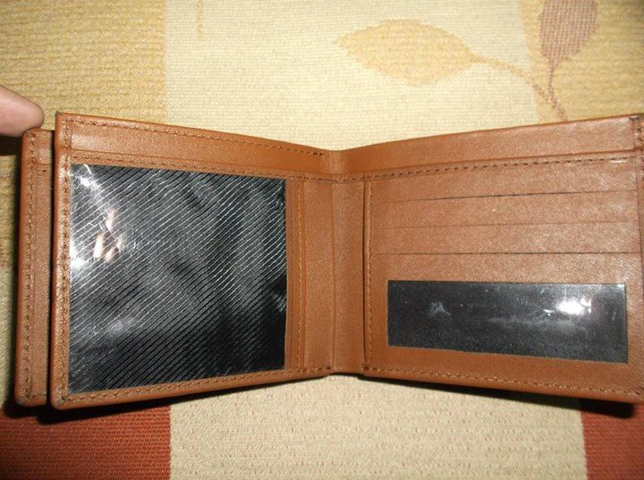 Men Bi Fold Double 3 Pocket Wallet