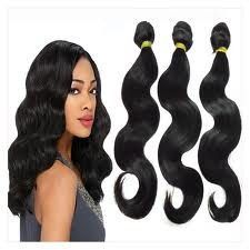 Top quality unprocessed Indian body wave virgin hair 100 g /piece Off Black color