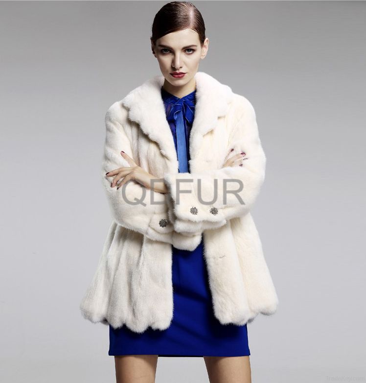 Luxury Whole MInk Fur Coat new 2014 china factory supplier