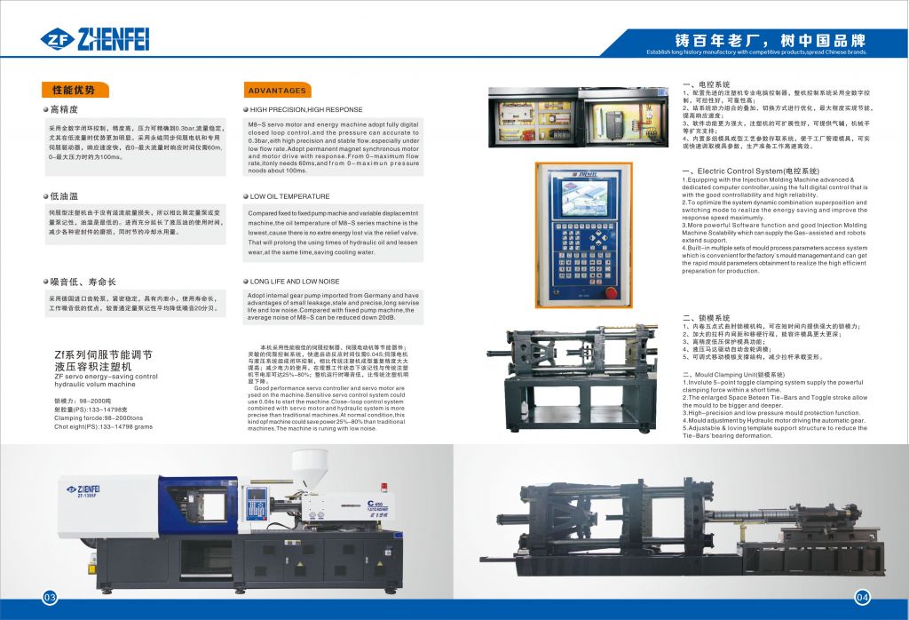 800T injection molding machine with BI screw